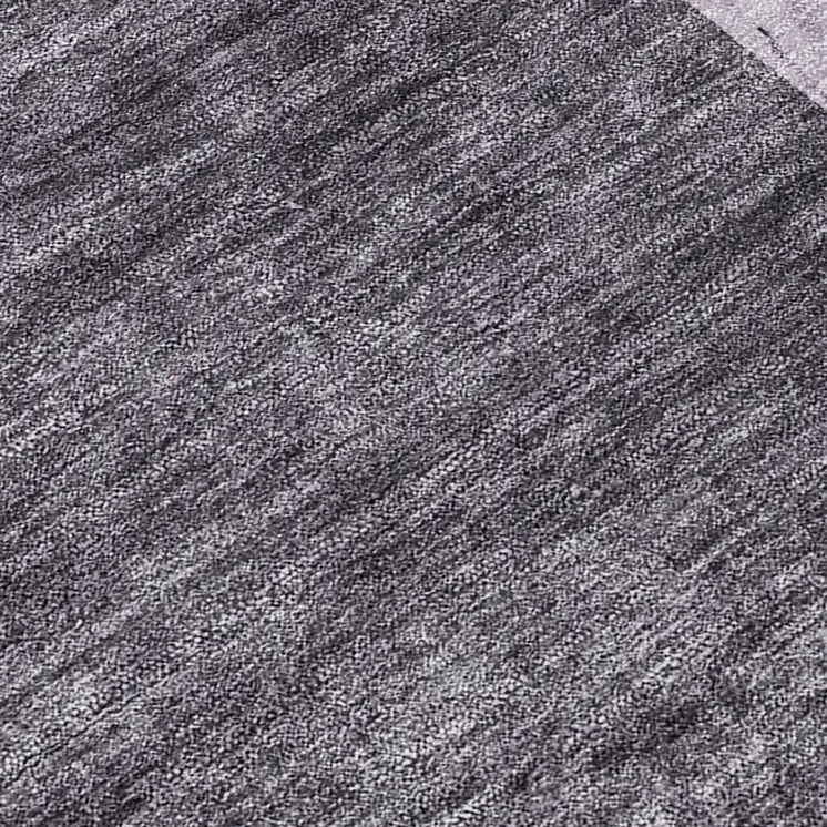 2' X 8' Purple and Black Abstract Washable Indoor Outdoor Runner Rug