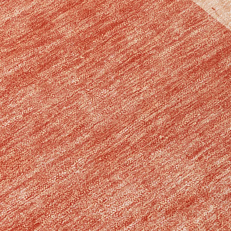 2' X 8' Salmon Abstract Washable Indoor Outdoor Runner Rug