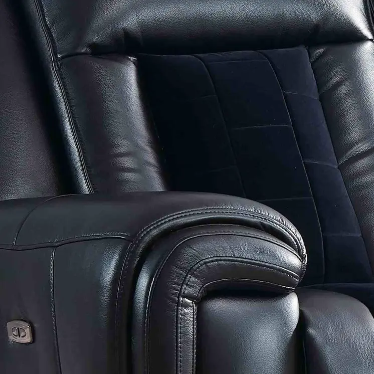 79" Black Power Reclining Loveseat With Storage