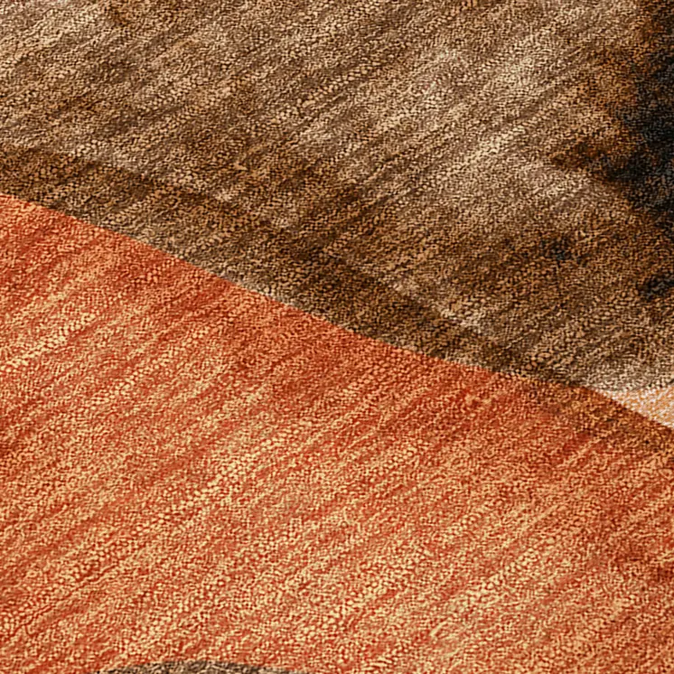 2' X 3' Chocolate Abstract Washable Non Skid Indoor Outdoor Area Rug