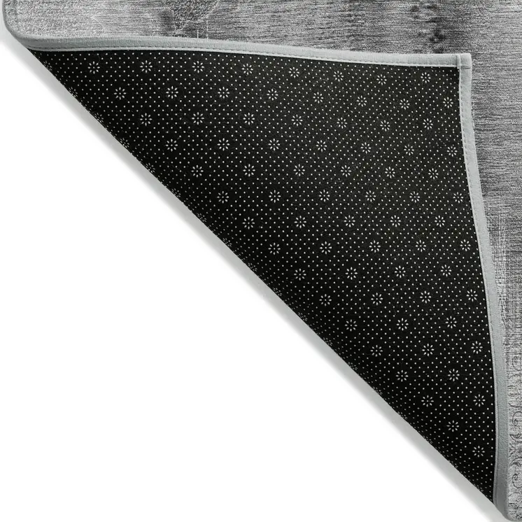 8' X 10' Gray Washable Non Skid Indoor Outdoor Area Rug