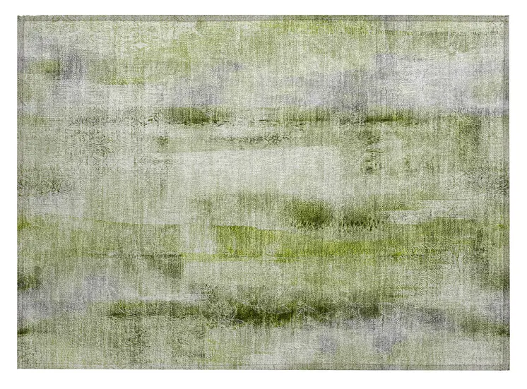 2' X 3' Sage Washable Non Skid Indoor Outdoor Area Rug