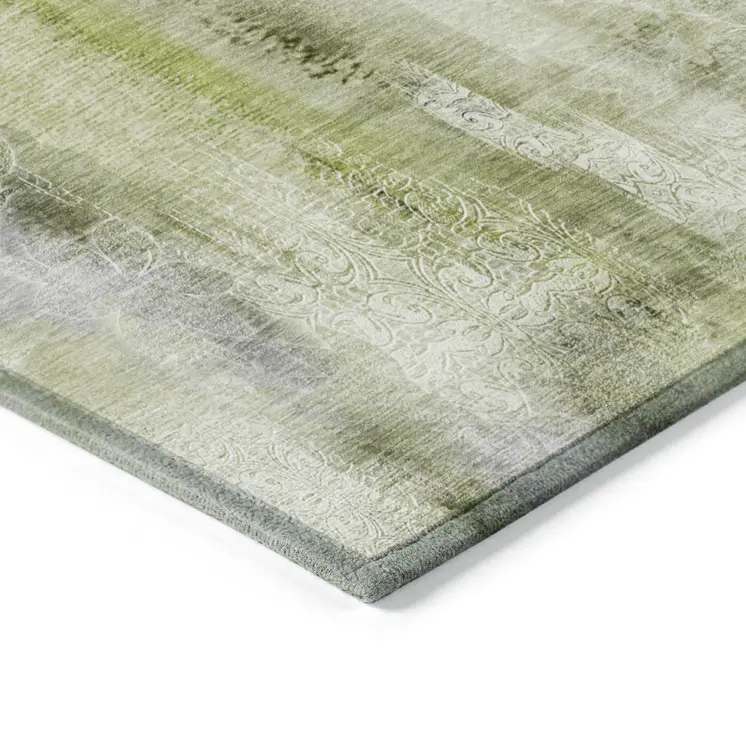 8' X 10' Sage Washable Non Skid Indoor Outdoor Area Rug