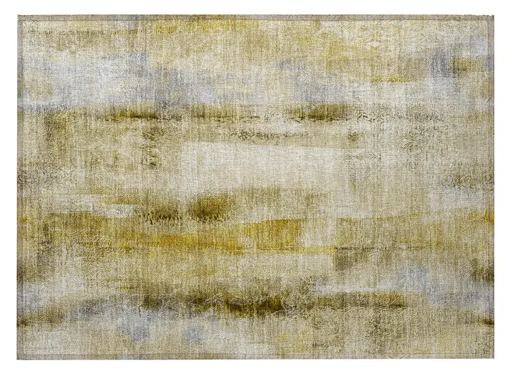 2' X 3' Taupe Washable Non Skid Indoor Outdoor Area Rug
