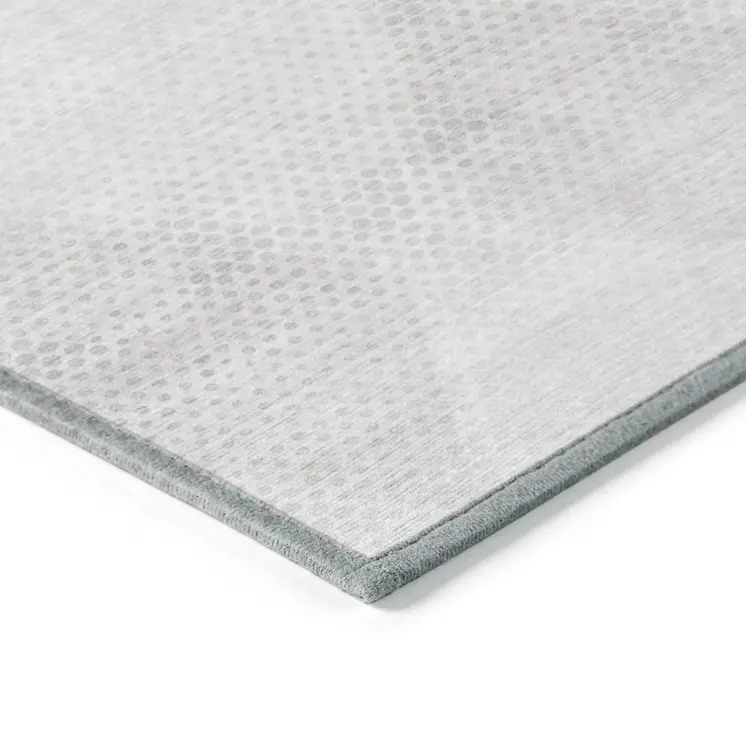 8' Round Ivory Round Geometric Washable Non Skid Indoor Outdoor Area Rug
