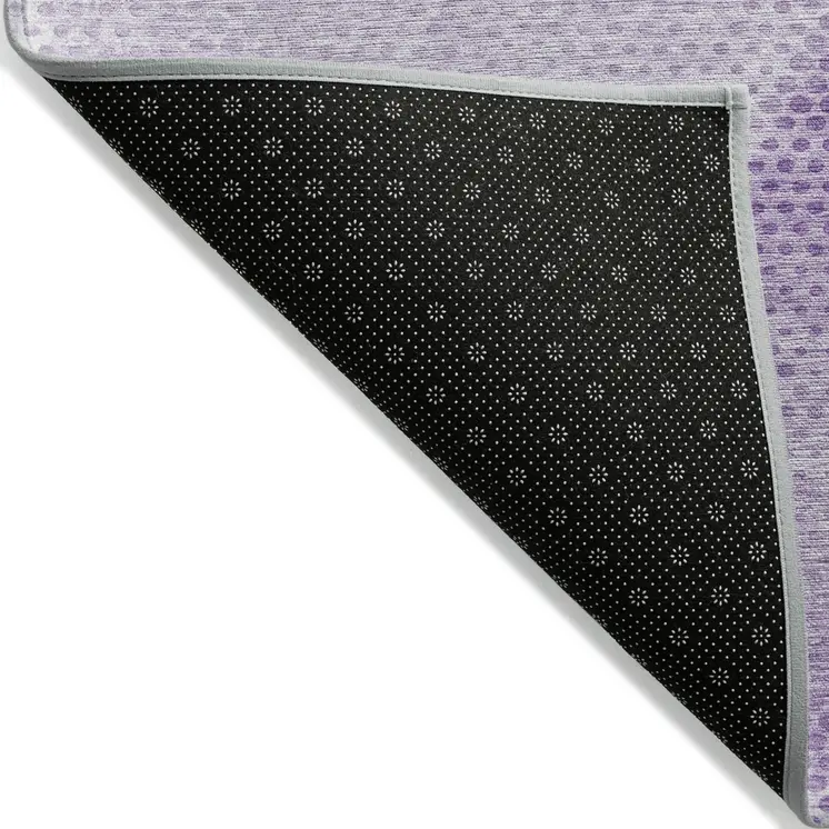 3' X 5' Lavender Geometric Washable Non Skid Indoor Outdoor Area Rug