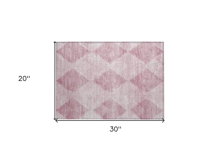 2' X 3' Merlot Geometric Washable Non Skid Indoor Outdoor Area Rug