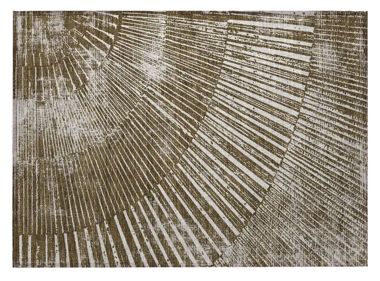 2' X 3' Chocolate Abstract Washable Non Skid Indoor Outdoor Area Rug