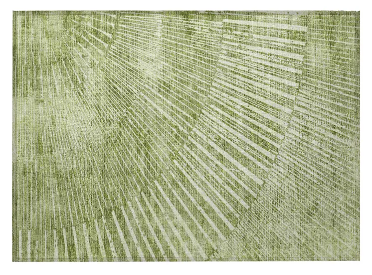 2' X 3' Sage Abstract Washable Non Skid Indoor Outdoor Area Rug