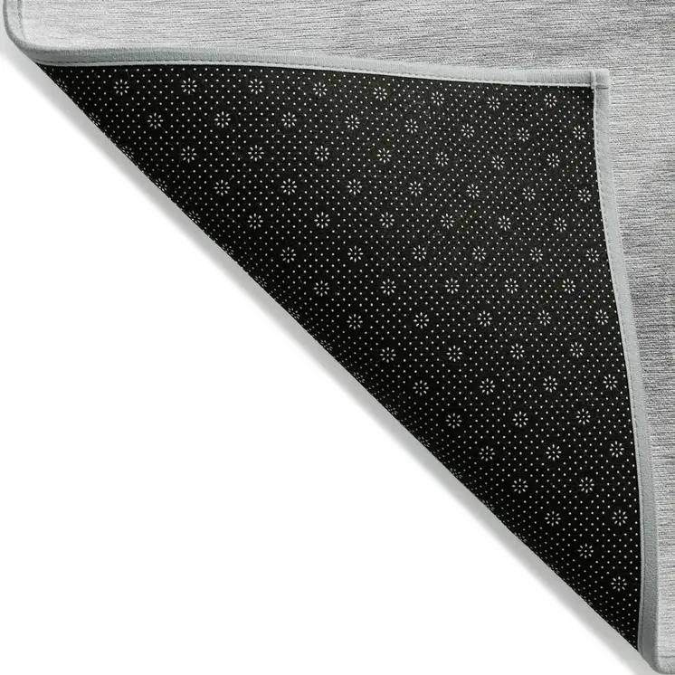 2' X 3' Gray and Light Gray Abstract Washable Non Skid Indoor Outdoor Area Rug