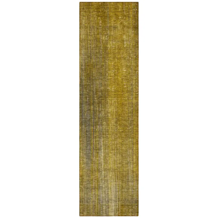 8' Runner Chocolate Striped Washable Non Skid Indoor Outdoor Runner Rug