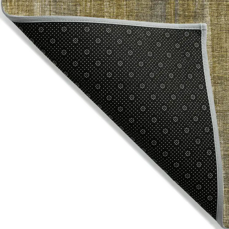 8' Runner Chocolate Striped Washable Non Skid Indoor Outdoor Runner Rug