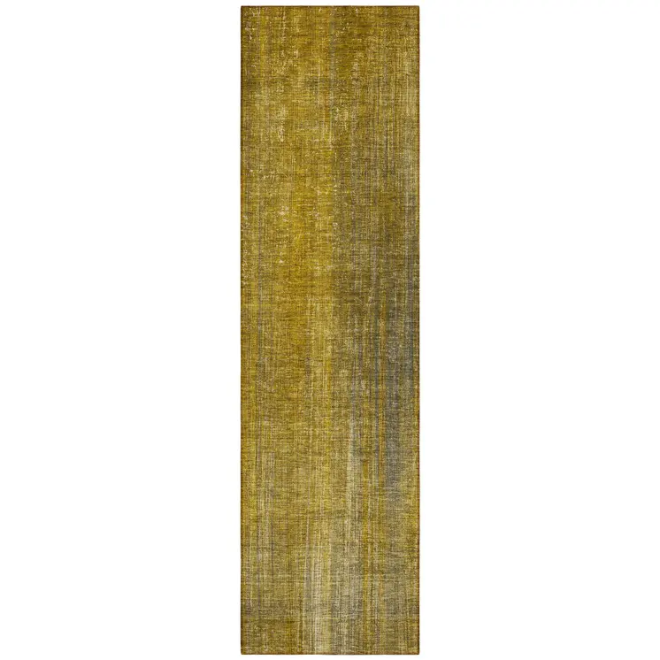 8' Runner Chocolate Striped Washable Non Skid Indoor Outdoor Runner Rug
