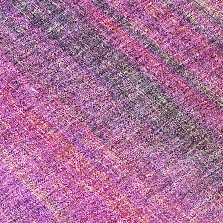 8' Runner Lilac Striped Washable Non Skid Indoor Outdoor Runner Rug