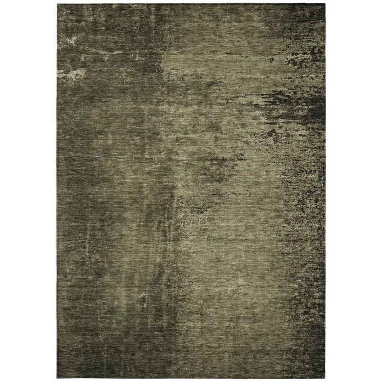 5' X 8' Gray Abstract Washable Non Skid Indoor Outdoor Area Rug