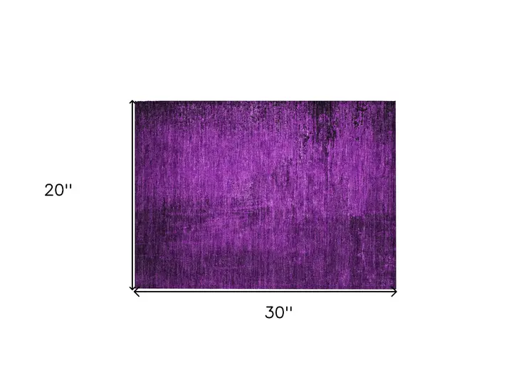 2' X 3' Purple Abstract Washable Non Skid Indoor Outdoor Area Rug