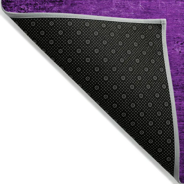 8' X 10' Purple Abstract Washable Non Skid Indoor Outdoor Area Rug