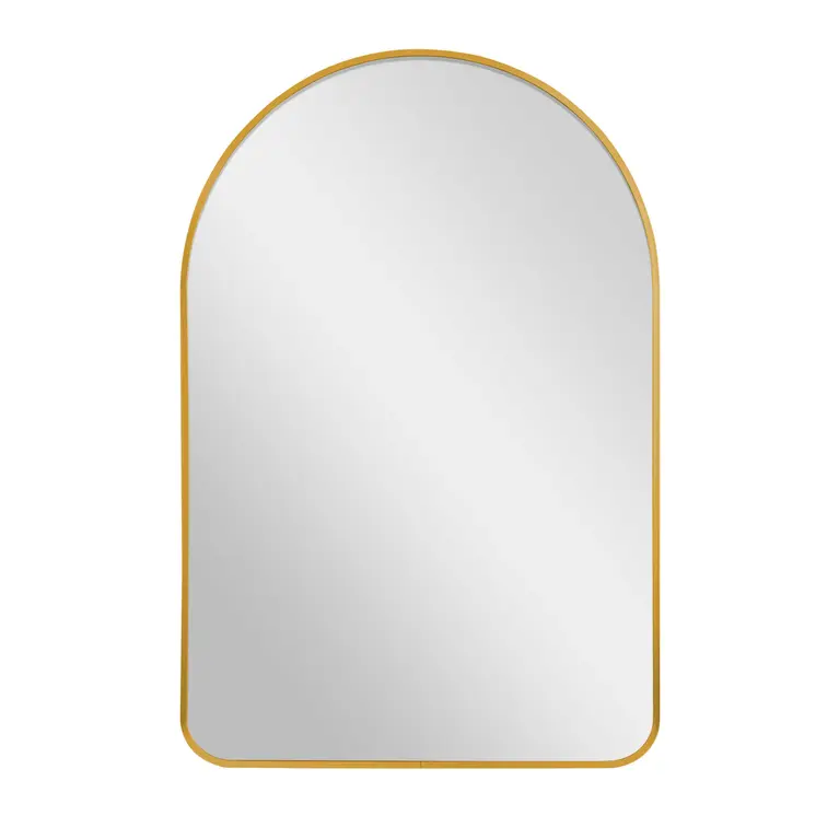 39" Gold Arch Metal Framed Bathroom Vanity Mirror