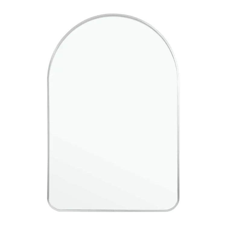 39" Silver Arch Metal Framed Bathroom Vanity Mirror