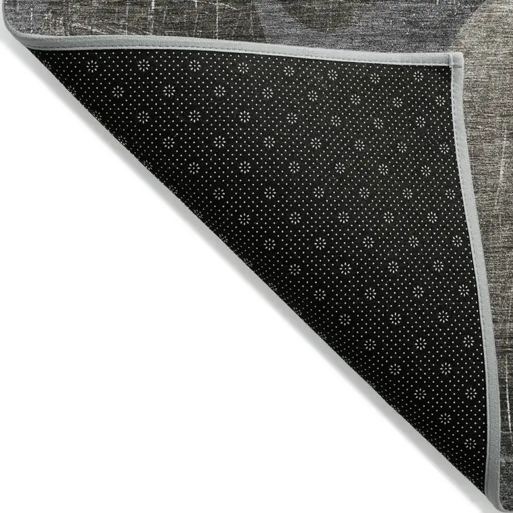 9' X 12' Brown Beige And Ivory Abstract Washable Indoor Outdoor Area Rug
