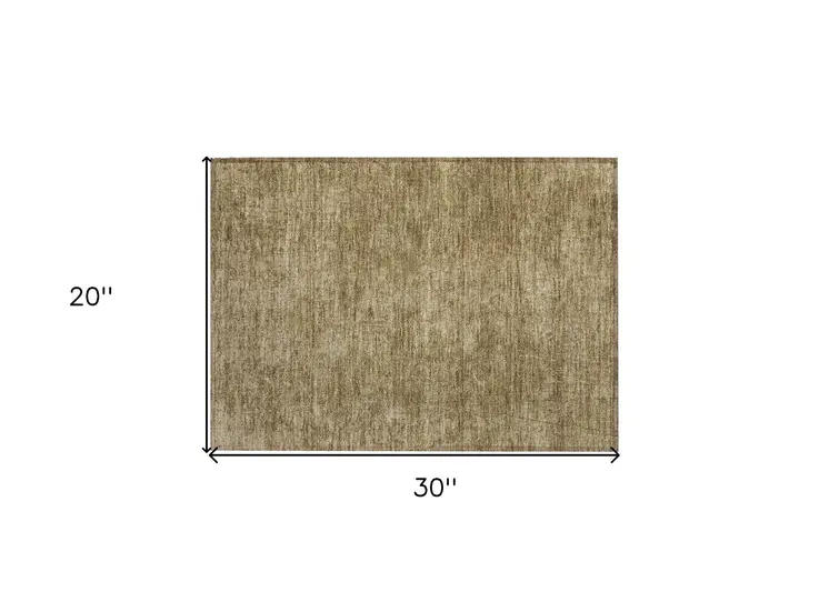 2' X 3' Beige Abstract Washable Non Skid Indoor Outdoor Area Rug