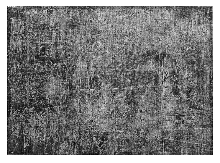 2' X 3' Gray Abstract Washable Non Skid Indoor Outdoor Area Rug