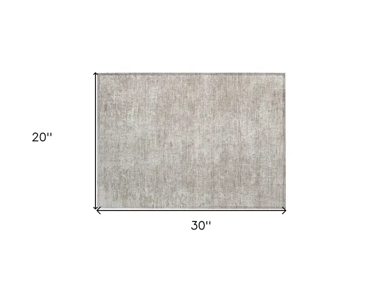 2' X 3' Ivory Abstract Washable Non Skid Indoor Outdoor Area Rug