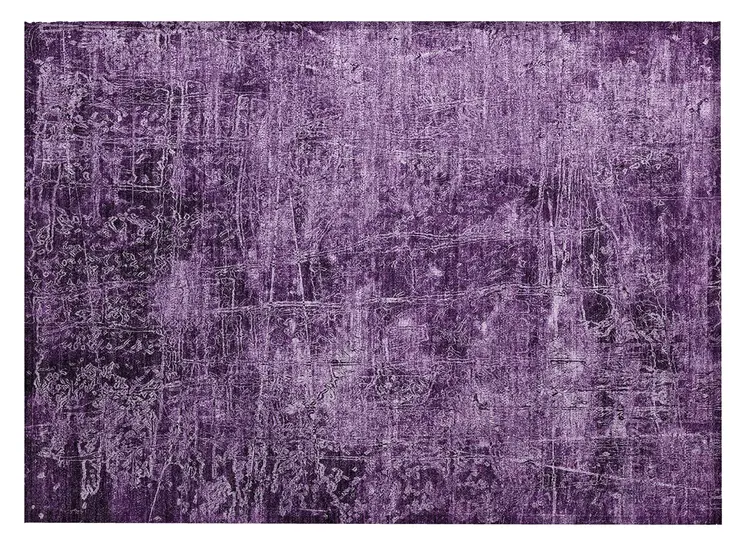 2' X 3' Purple Abstract Washable Non Skid Indoor Outdoor Area Rug