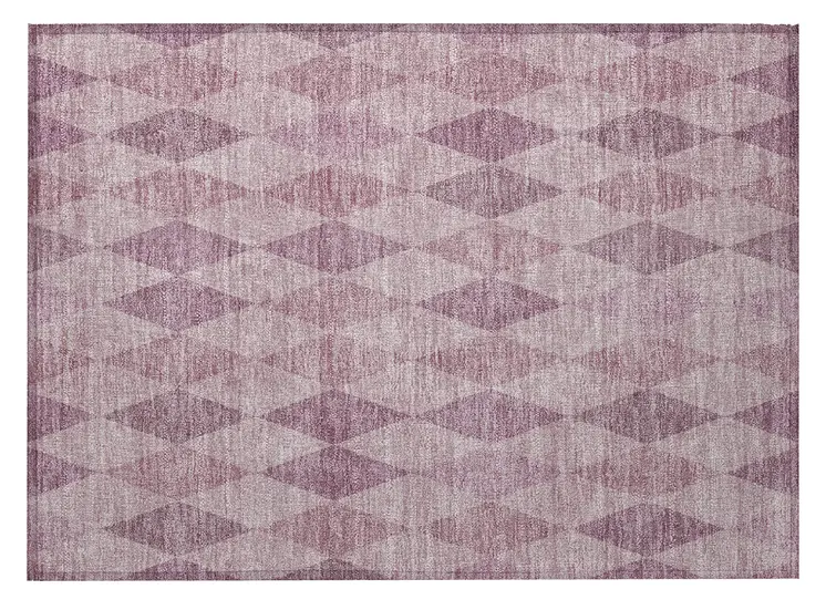 2' X 3' Blush Geometric Washable Non Skid Indoor Outdoor Area Rug