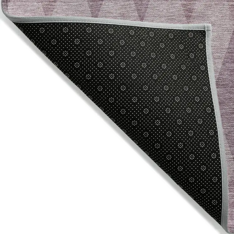 8' Runner Blush Geometric Washable Non Skid Indoor Outdoor Runner Rug