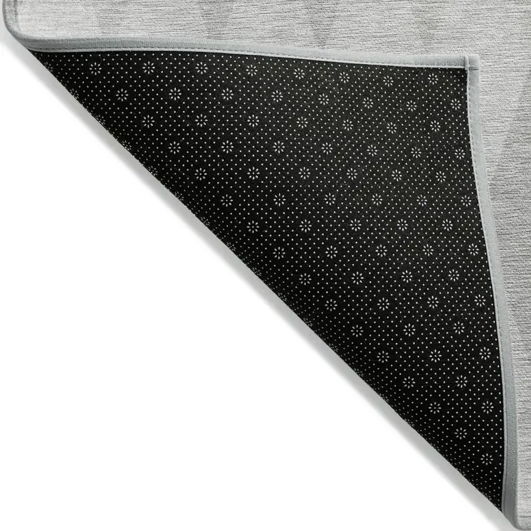 2' X 3' Gray Geometric Washable Non Skid Indoor Outdoor Area Rug