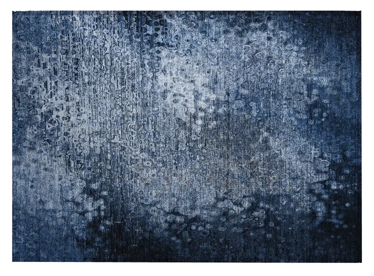 2' X 3' Blue Washable Non Skid Indoor Outdoor Area Rug