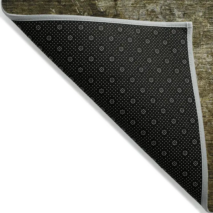 2' X 3' Brown Washable Non Skid Indoor Outdoor Area Rug