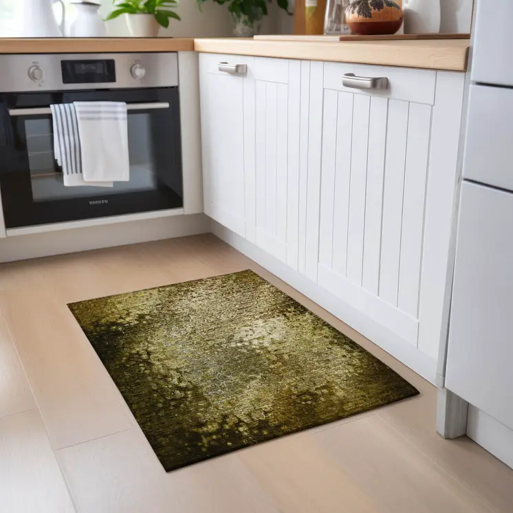 2' X 3' Brown Washable Non Skid Indoor Outdoor Area Rug