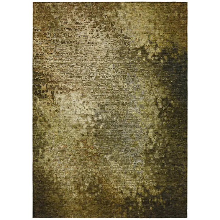 8' X 10' Brown Washable Non Skid Indoor Outdoor Area Rug