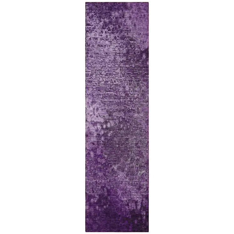 8' Runner Purple Washable Non Skid Indoor Outdoor Runner Rug