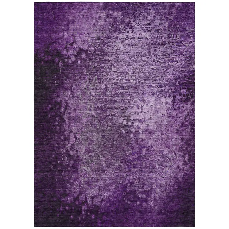 10' X 14' Purple Washable Non Skid Indoor Outdoor Area Rug
