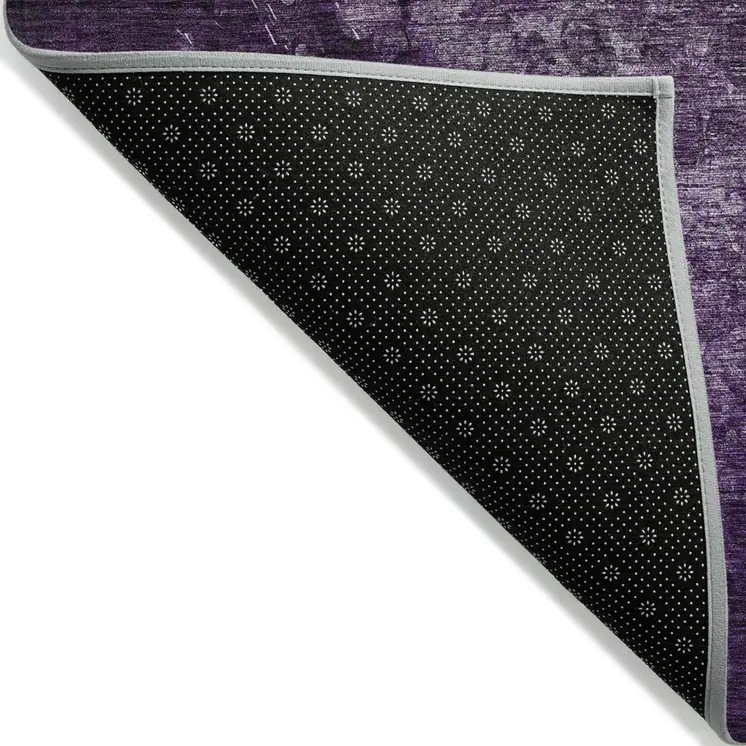 10' X 14' Purple Washable Non Skid Indoor Outdoor Area Rug