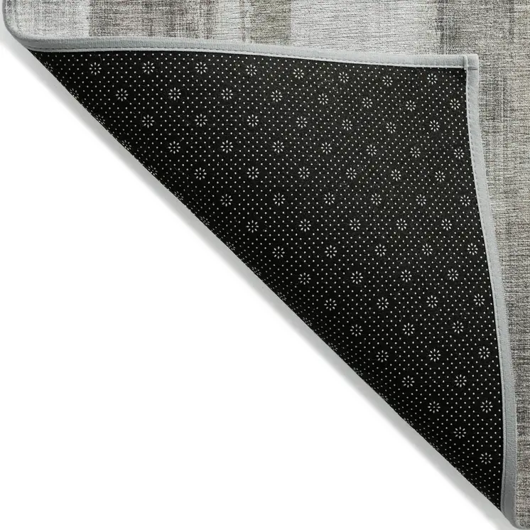 8' X 10' Taupe And Gray Abstract Washable Indoor Outdoor Area Rug