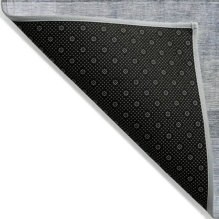 3' X 5' Gray Ombre Washable Indoor Outdoor Area Rug