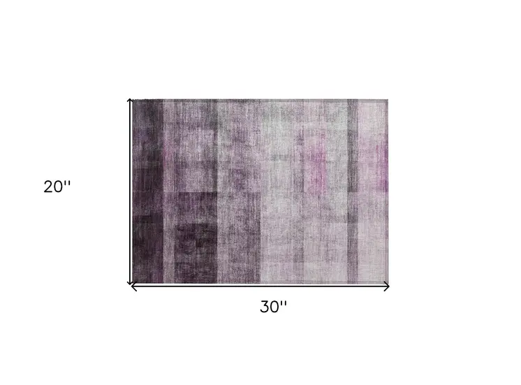 2' X 3' Purple Ombre Washable Non Skid Indoor Outdoor Area Rug