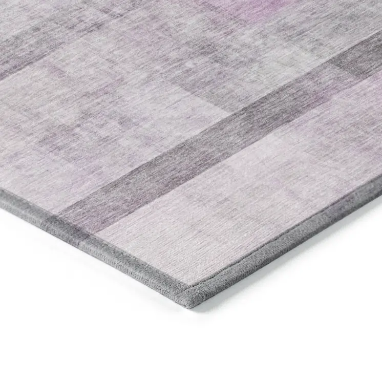 3' X 5' Purple Ombre Washable Non Skid Indoor Outdoor Area Rug