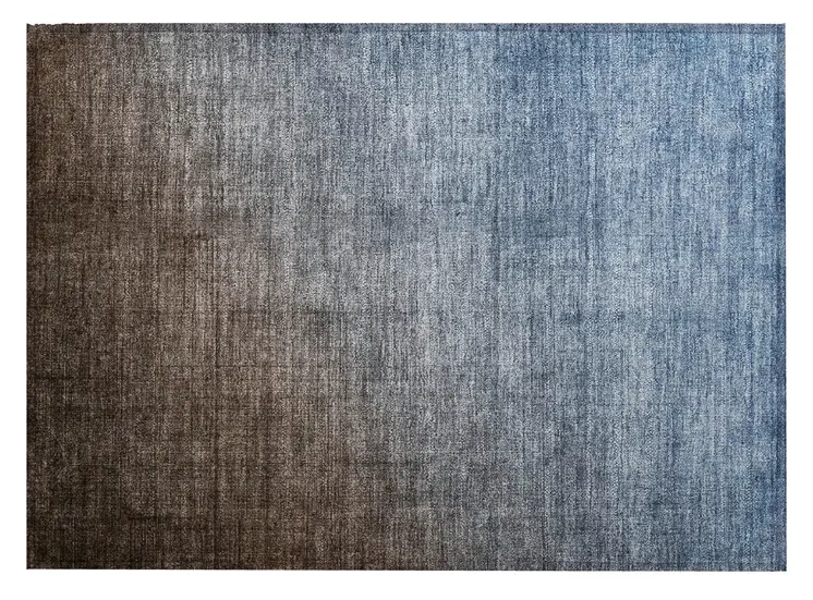 2' X 3' Blue and Green Ombre Washable Non Skid Indoor Outdoor Area Rug