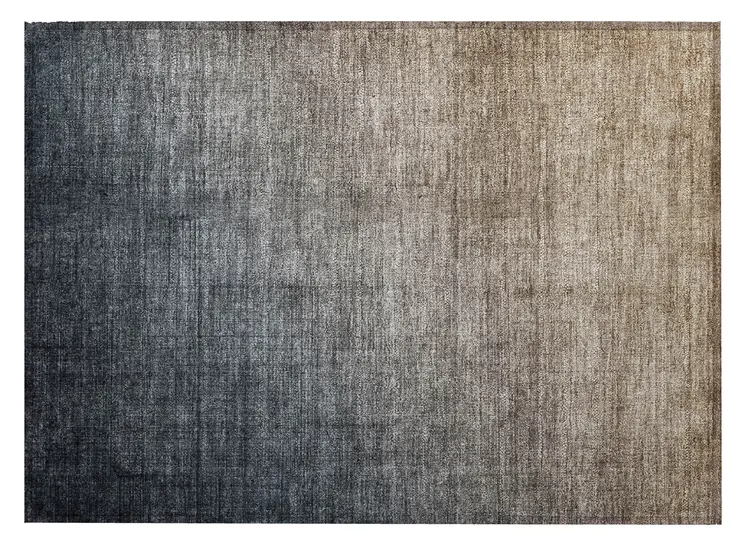 2' X 3' Taupe and Gray Ombre Washable Non Skid Indoor Outdoor Area Rug