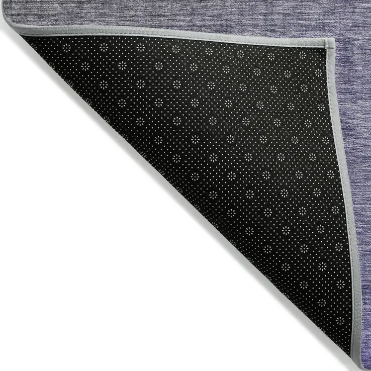 8' Olive Green And Purple Round Ombre Washable Indoor Outdoor Area Rug