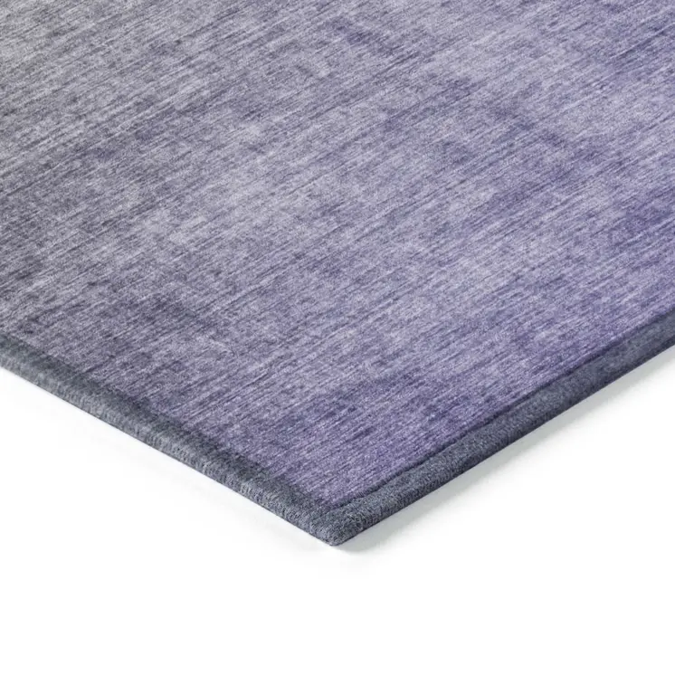 8' Olive Green And Purple Round Ombre Washable Indoor Outdoor Area Rug