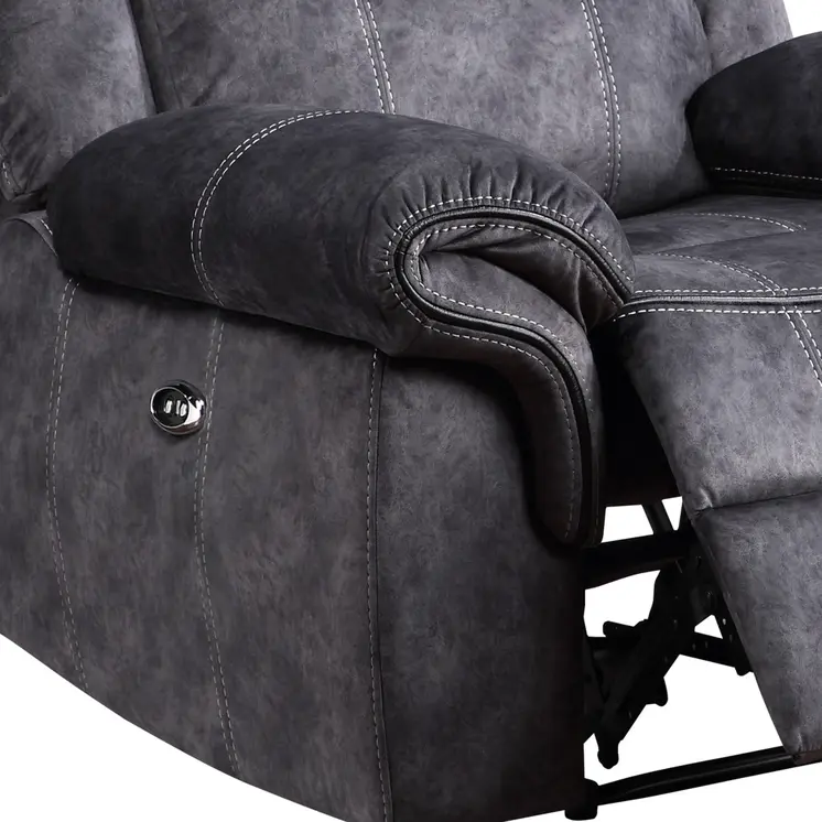 41" Granite Gray Fabric Power Recliner