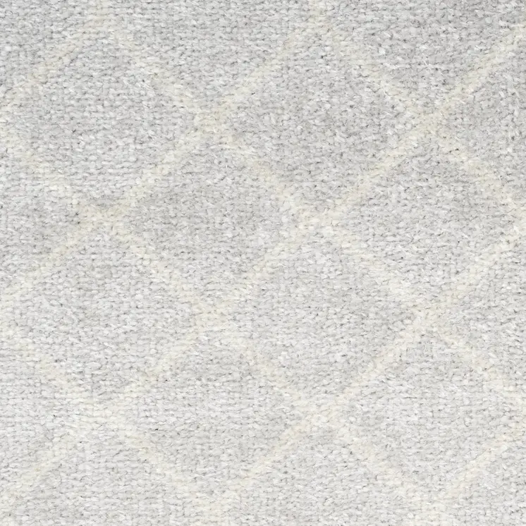 6' Gray Geometric Runner Rug