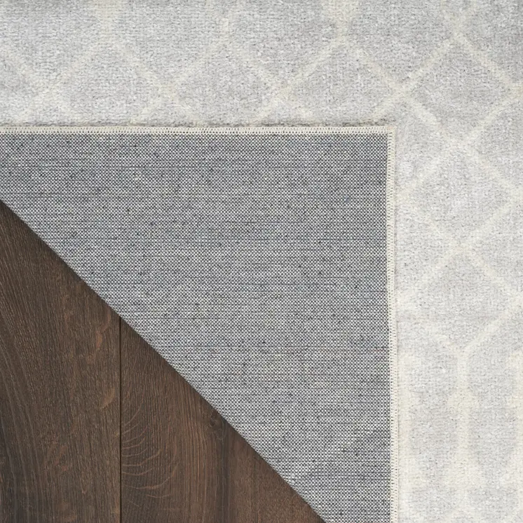 6' Gray Geometric Runner Rug