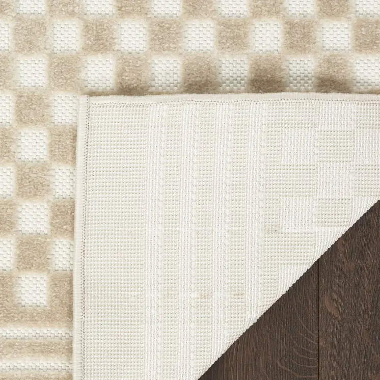 5' X 7' Beige Geometric Area Rug